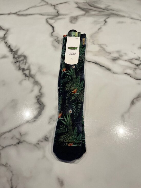 Cariloha Other - NWT Cariloha Bamboo Printed Crew Socks Tropical Foliage - Size L